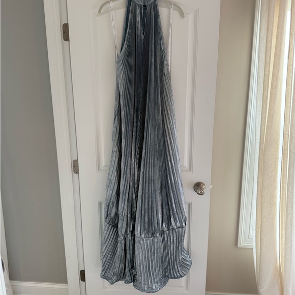 NWT L'IDÉE MYSTIQUE PLEATED SHIMMER MAXI DRESS - Picture 6 of 7